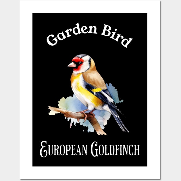 Garden Bird European Goldfinch Wall Art by DavidBriotArt